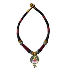 Indian Goddess Laxmi Necklace Gold Tone Ethnic Tribal Jewelry‎